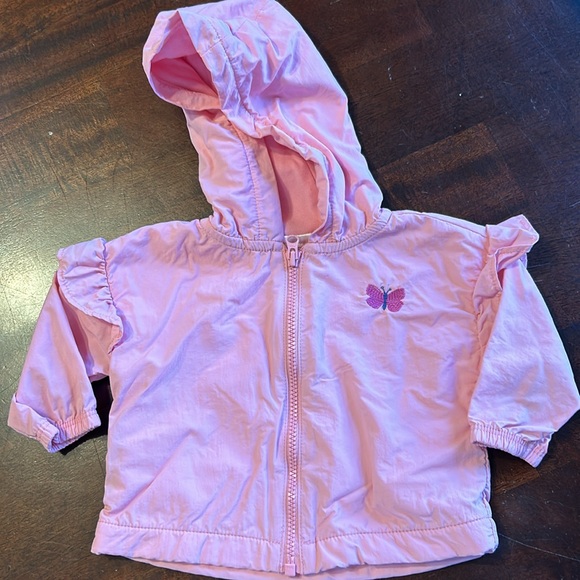 Just One You by Carter’s Lined Hoodie WindBreaker Jacket Newborn Girl EUC Zip Up - Picture 2 of 11